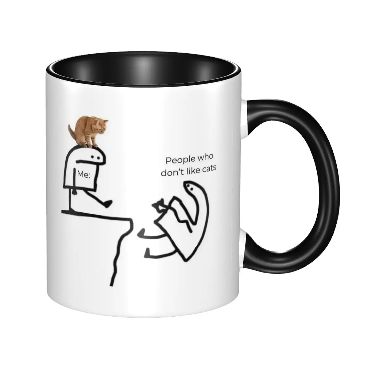 Coffee And Tea Quotes Funny - كوب سيراميك مضحك بتصميم 'أنا مع