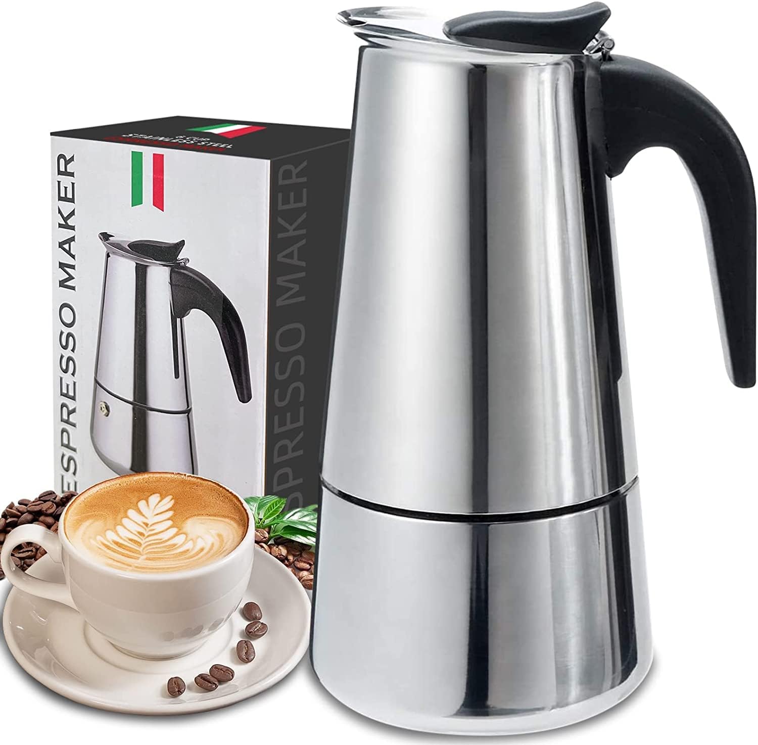 Coffee Tea Espresso - 4/أكواب-ماكينة صنع قهوة موكا