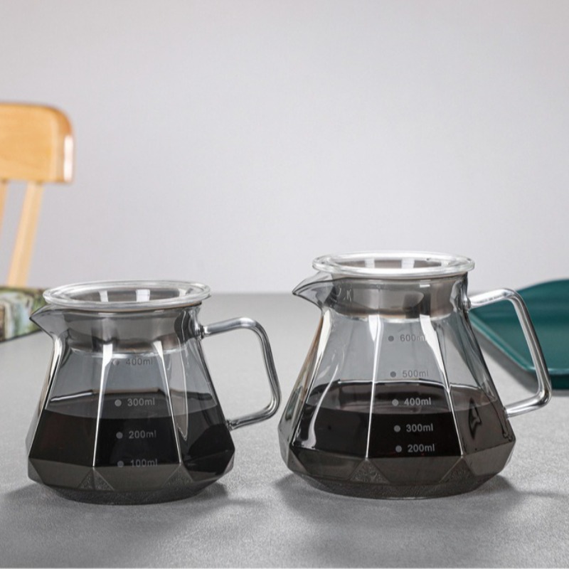 Coffee Tea Decanter - ماكينة تحضير القهوة بالتنقيط الزجاجية بتصميم