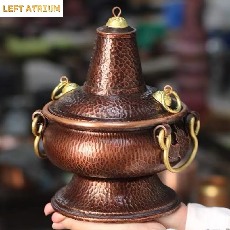 Coffee Tea And Bean Leaf - وعاء متعدد الوظائف من النحاس النقي