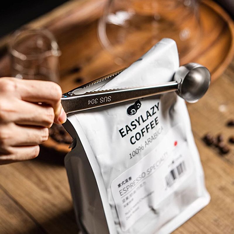 Coffee Tea And Bean Leaf - ملقط قهوة جديد من الفولاذ المقاوم