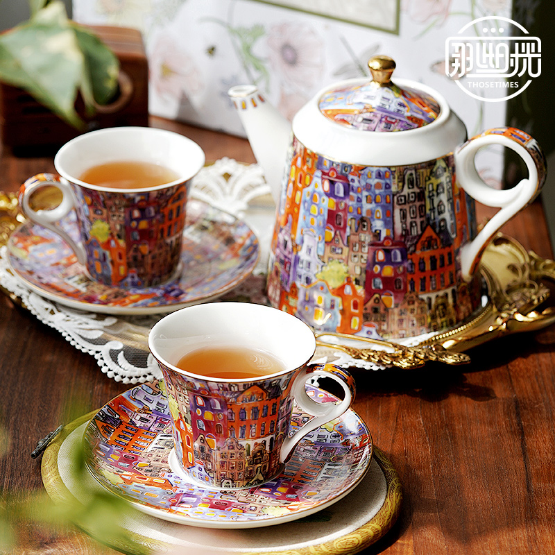 Tea Coffee Pot Set - طقم شاي بعد الظهر الإنجليزي الراقية