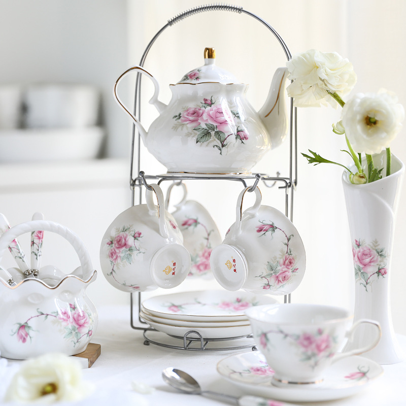 Tea Coffee Pot Set - طقم قهوة من السيراميك، طقم أكواب