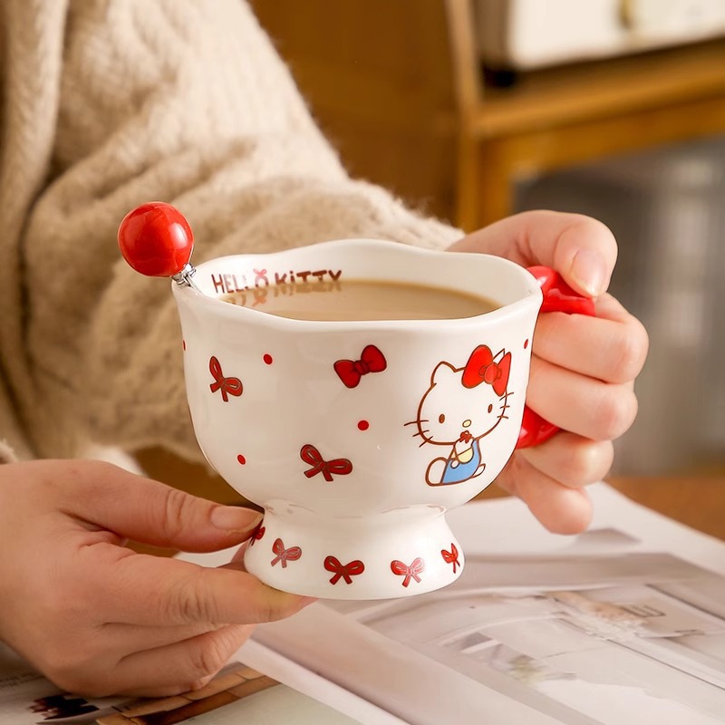 كوب سيراميك سانريو بقاعدة عالي - مراجعة Coffee X Tea وسعره