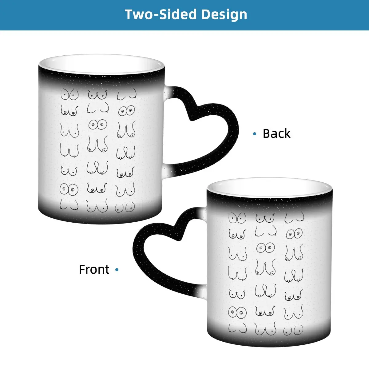 أكواب سيراميك مضحكة بتصميم صور - مراجعة Coffee Tea Drawing وسعره