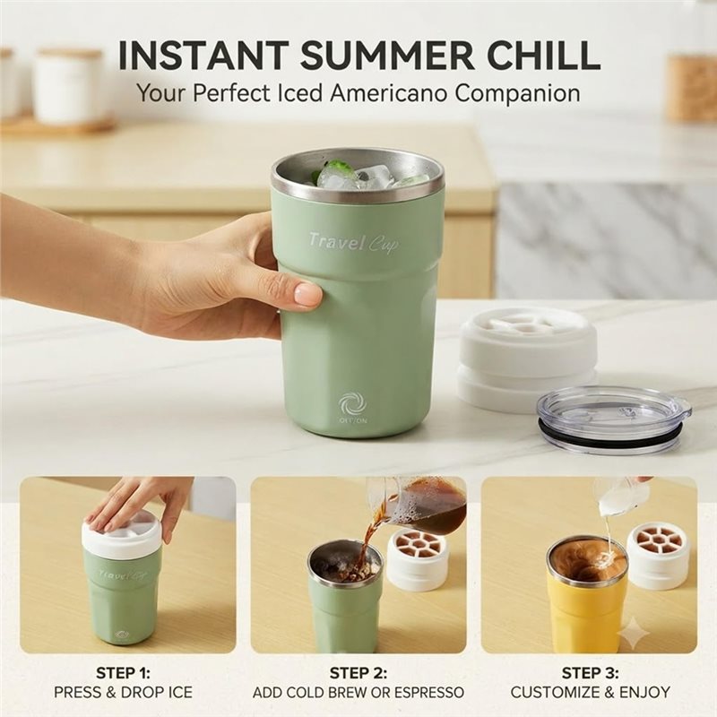 كوب خلط ذاتي التحريك قابل لإعا - مراجعة Coffee Tea Mix وسعره