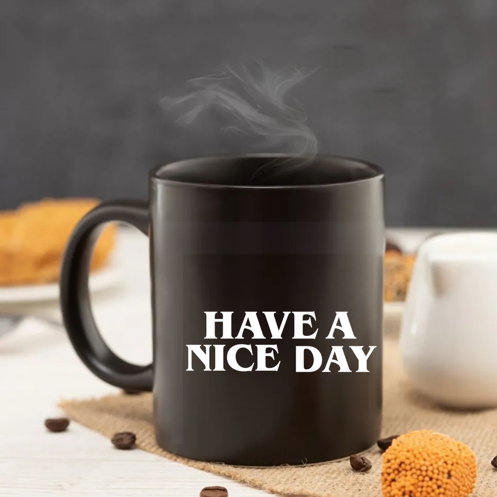 كوب مضحك من السيراميك الأسود ب - مراجعة Coffee Tea And Company وسعره