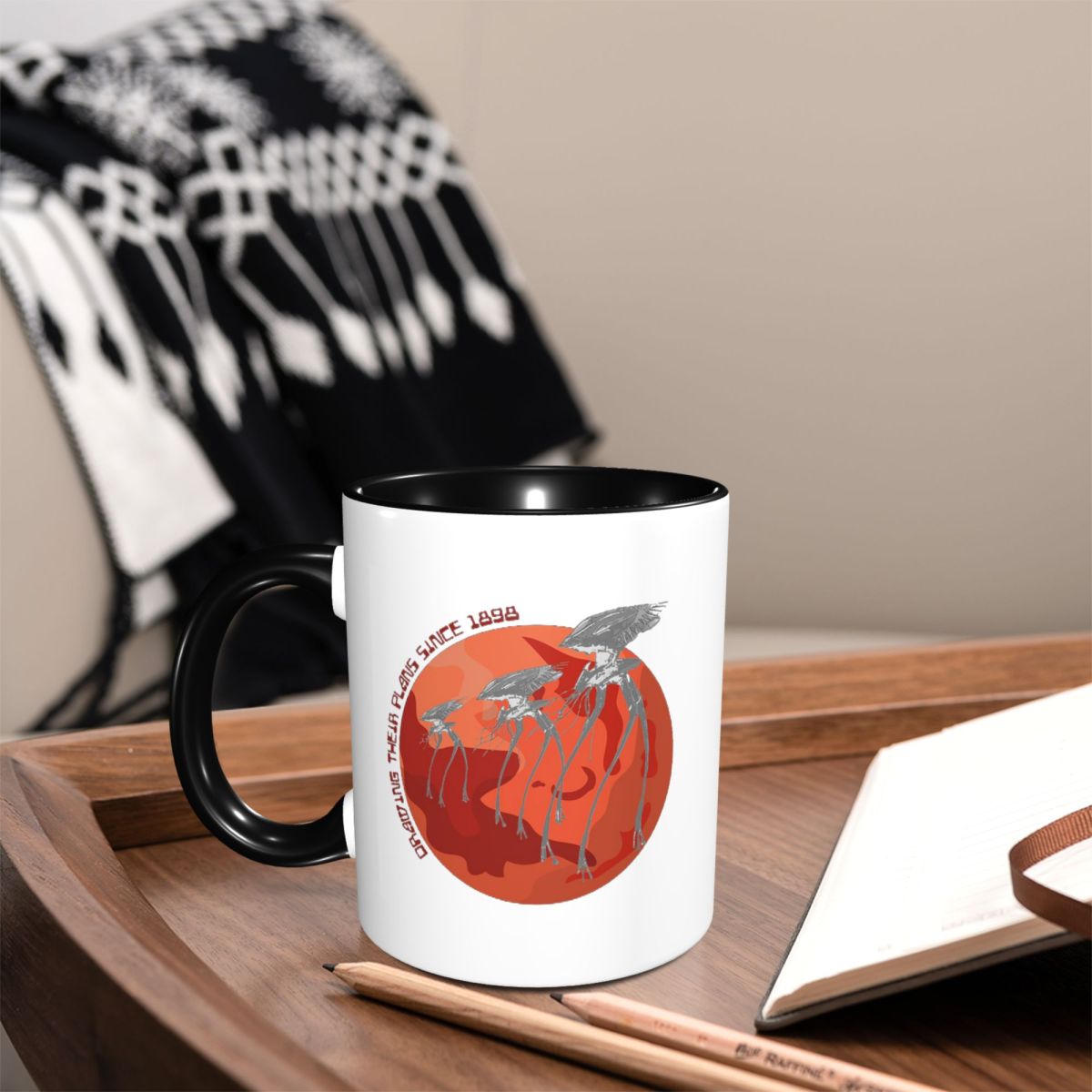 أكواب سيراميك مضحكة بتصميم حرب - مراجعة Coffee Tea Drawing وسعره