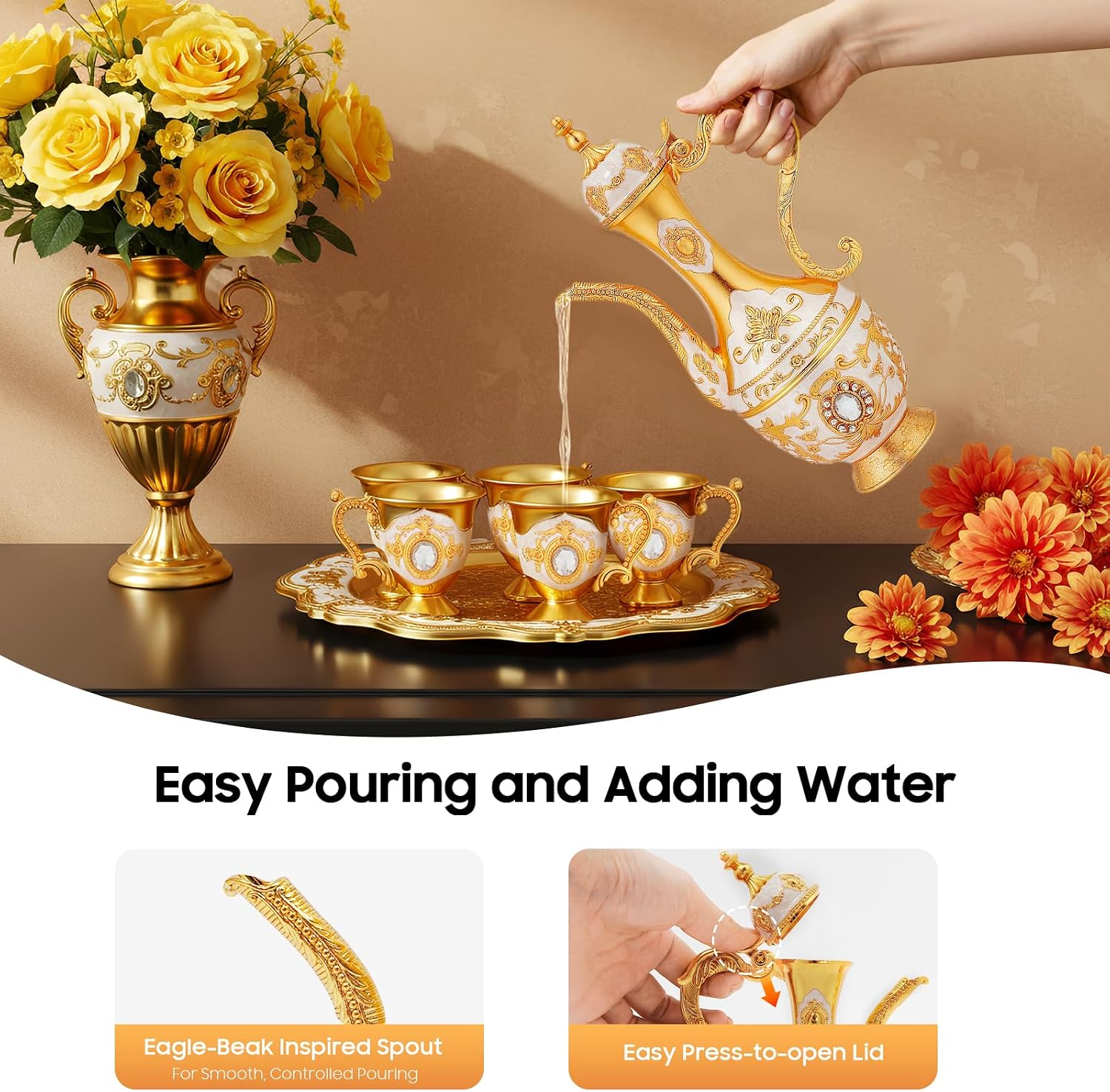 طقم فناجين قهوة تركية عتيقة مع - مراجعة Tea Coffee Pot Set وسعره
