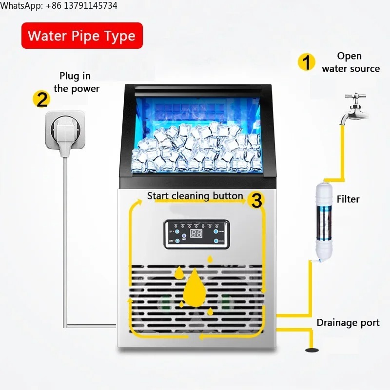 آلة صنع الثلج 60FF بسعة 60 كجم - مراجعة Coffee Tea Machine For Home وسعره