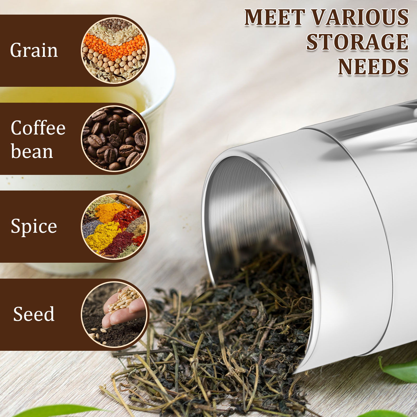الفولاذ المقاوم للصدأ أوراق ال - مراجعة Coffee Tea And Bean Leaf وسعره