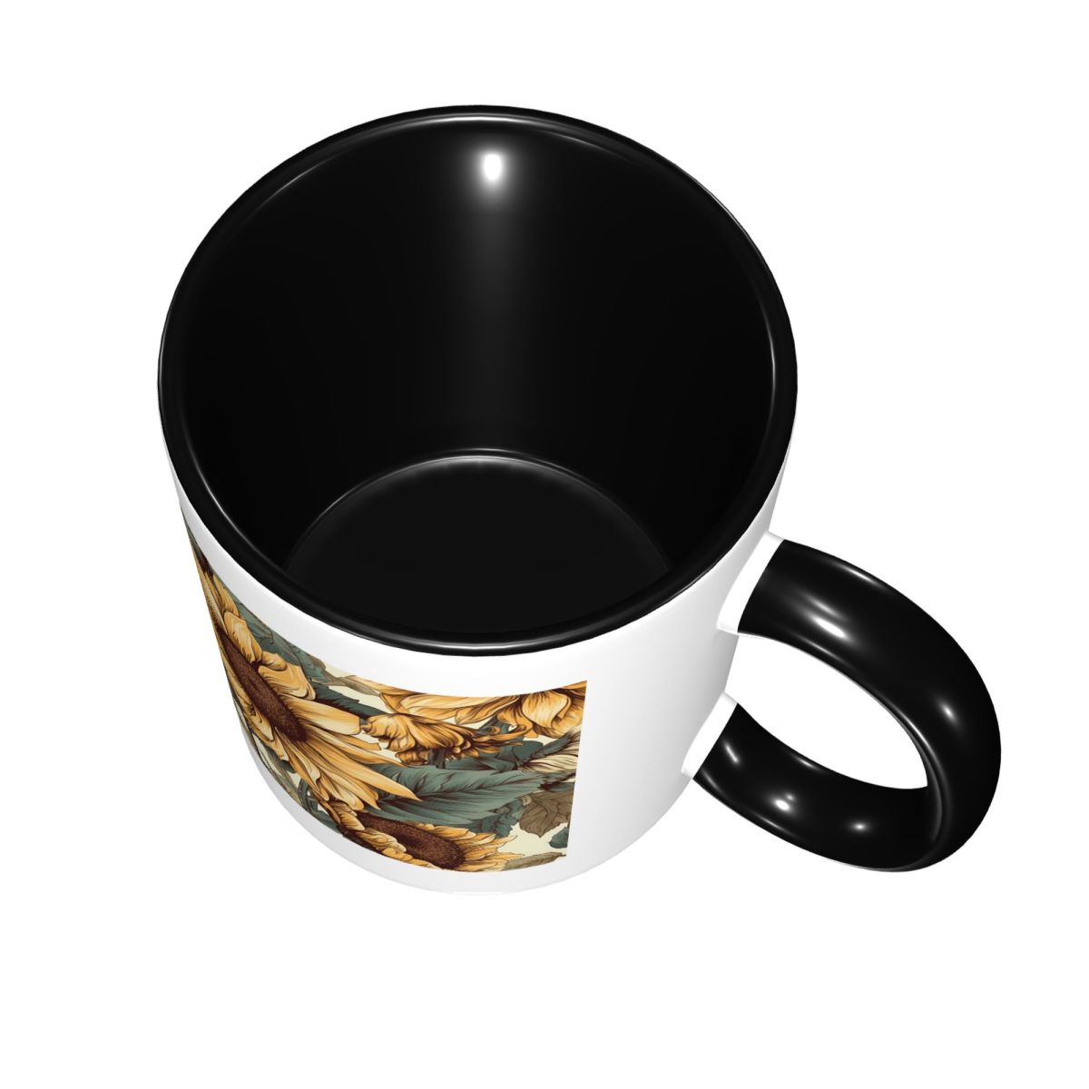 كوب سيراميك بتصميم عباد الشمس  - مراجعة Coffee Tea Drawing وسعره