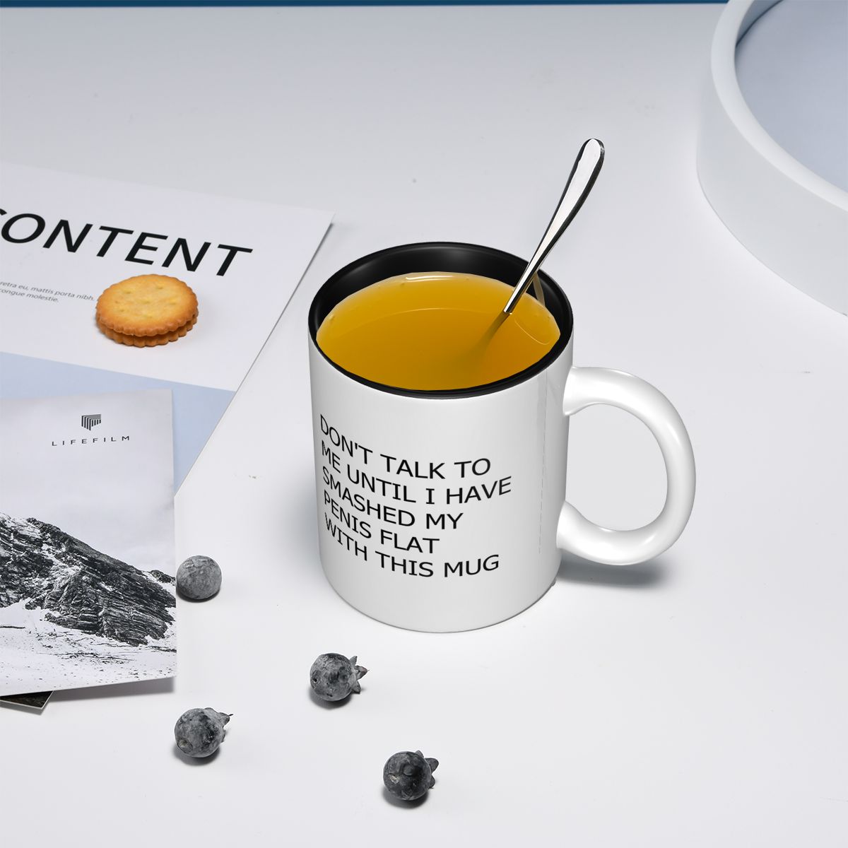 أكواب سيراميك مضحكة بتصميم 'لا - مراجعة Coffee Tea Me وسعره