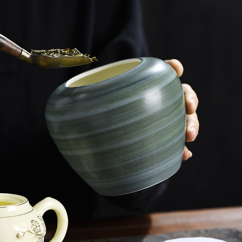 جرة أوراق الشاي السيراميك الرج - مراجعة Coffee Tea And Bean Leaf وسعره